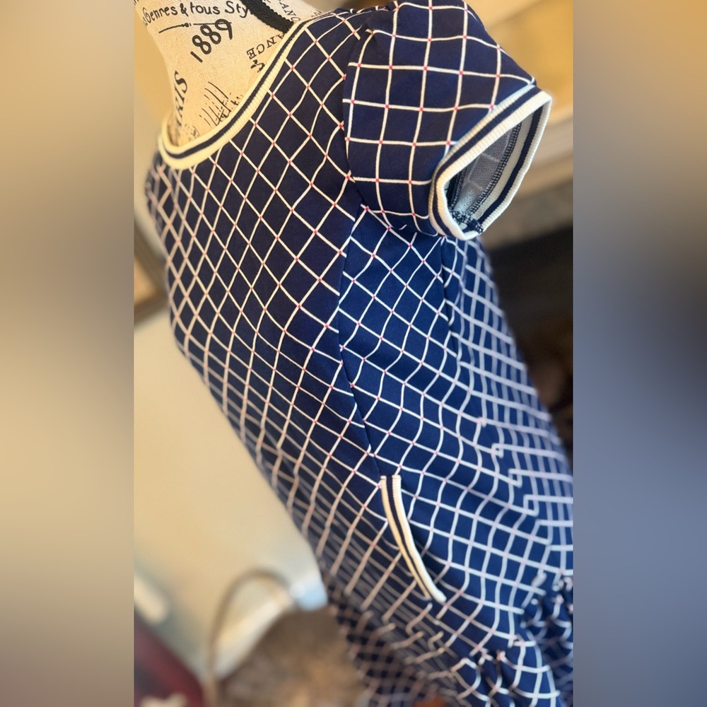 Vintage Tommy Hilfiger Navy Ruffle Cruise Dress Girl’s XL Women’s Small Medium - Picture 5 of 9